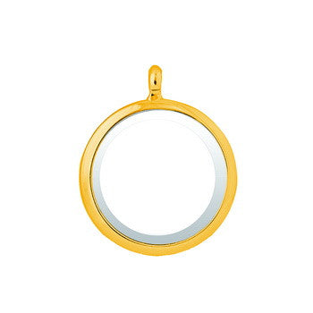 Locket Head, Gold Round, Set/3
