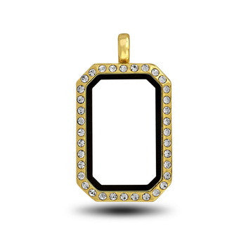 FH Locket Head, Gold Rectangle Locket, Set/3