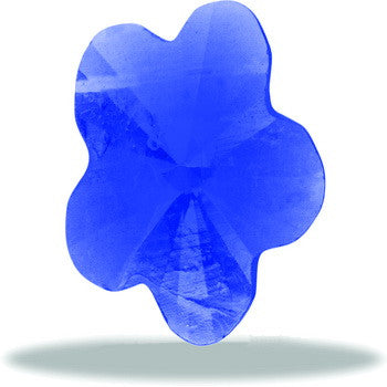 Charm, Deep Tanzanite Flower Crystal, Set/3