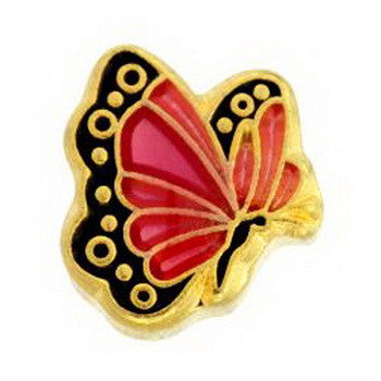 Charm, Butterfly, Pink, Set/3