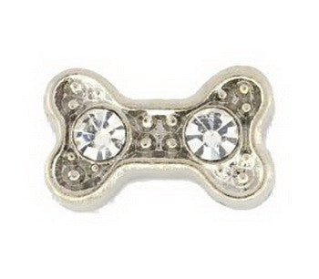 Charm, Dog Bone,Crystal,St/3