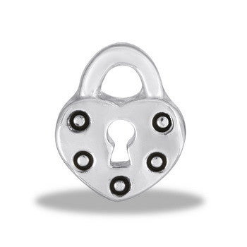 Charm, Heart Padlock, Set/3