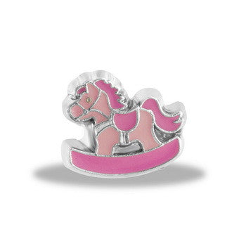 Charm, Pink Rocking Horse, Set/3