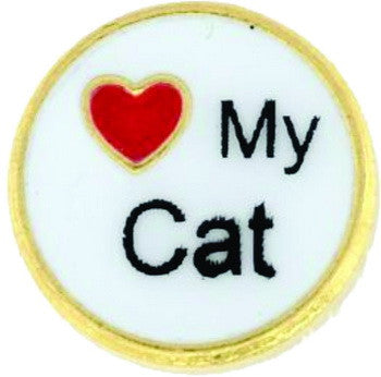 Charm 'I Love My Cat', Set/3