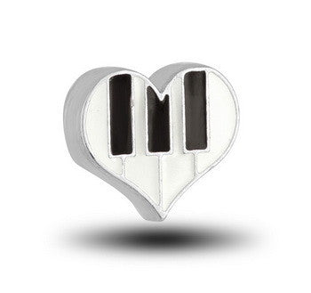 Charm, Piano Keys (Heart), Set/3