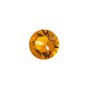 FH Charm, Orange Round CZ Crystal, Set/3