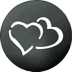 Disk, Gunmetal, Double Heart Round, Set/2