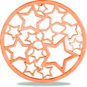 Disk, Rose Gold Stars Round, Set/2