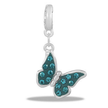 Drop, Torquoise CZ Butterfly, Set/2
