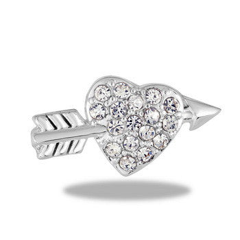 Large Charm, Heart with Arrow Large Charm, Set/2