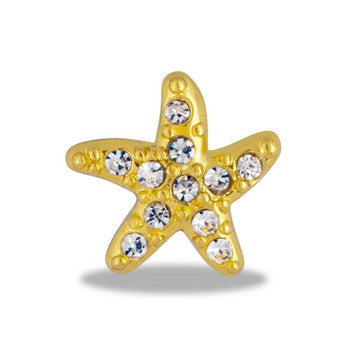 Large Charm, Gold Starfish, Set/2
