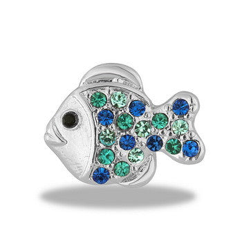 Large Charm, CZ Fish, Set/2