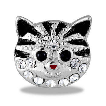 Large Charm,CZ Cat Face, Set/2