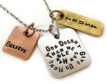 Chain Necklace, God doesn't give you more ...