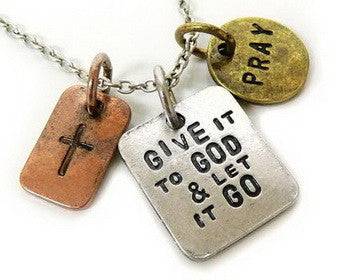 Chain Necklace, Give it to God and let it go