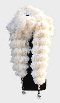 SCARF, TEXTURE, LAYERED CREAM