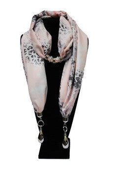 SCARF,  DESIGNER PRINTS, PINK SATIN REPTILE