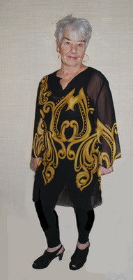 SOPHIE TUNIC, BLACK & TAN