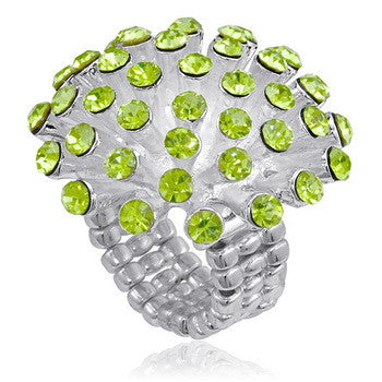 Stretch Ring, Starburst Green