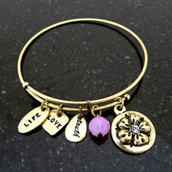 Bracelet, Love, Mom, Gold