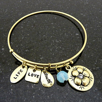 Bracelet, Love, Daughter, Gold