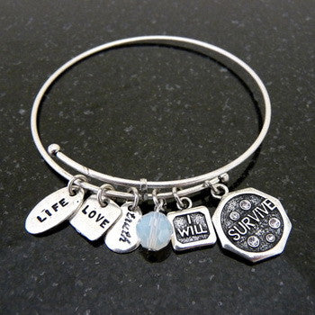 Bracelet, Empowerment, I will Survive, Silver