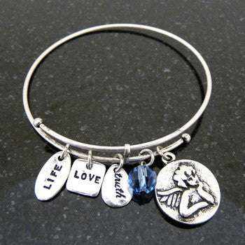 Bracelet, Faith, Angel, Silver