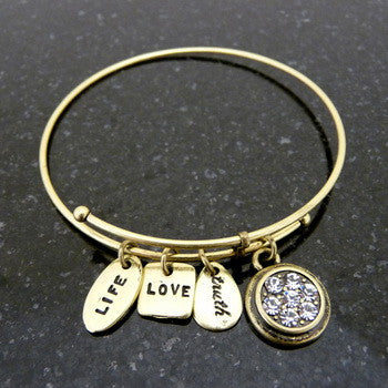 Bracelet, Birthstone, April, Gold