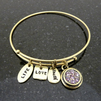 Bracelet, Birthstone, June, Gold