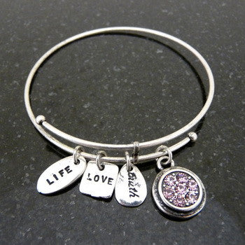 Bracelet, Birthstone, June, Silver