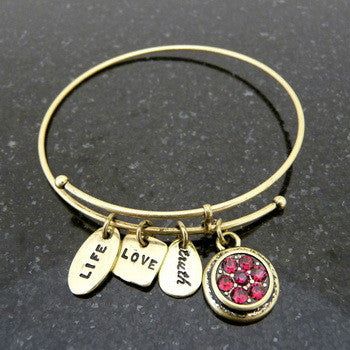 Bracelet, Birthstone, July, Gold