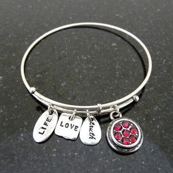 Bracelet, Birthstone, July, Silver