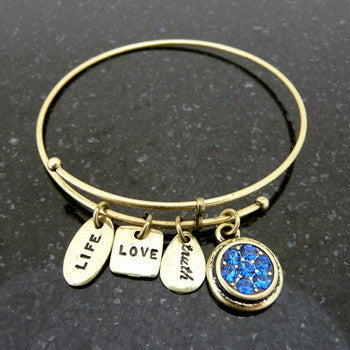 Bracelet, Birthstone, September, Gold