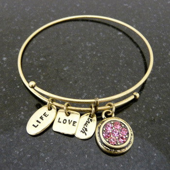 Bracelet, Birthstone, October, Gold