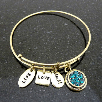 Bracelet, Birthstone, December, Gold