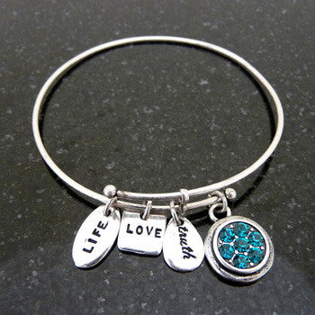 Bracelet, Birthstone, December, Silver