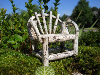 CREAM PAINTED RESIN BENCH